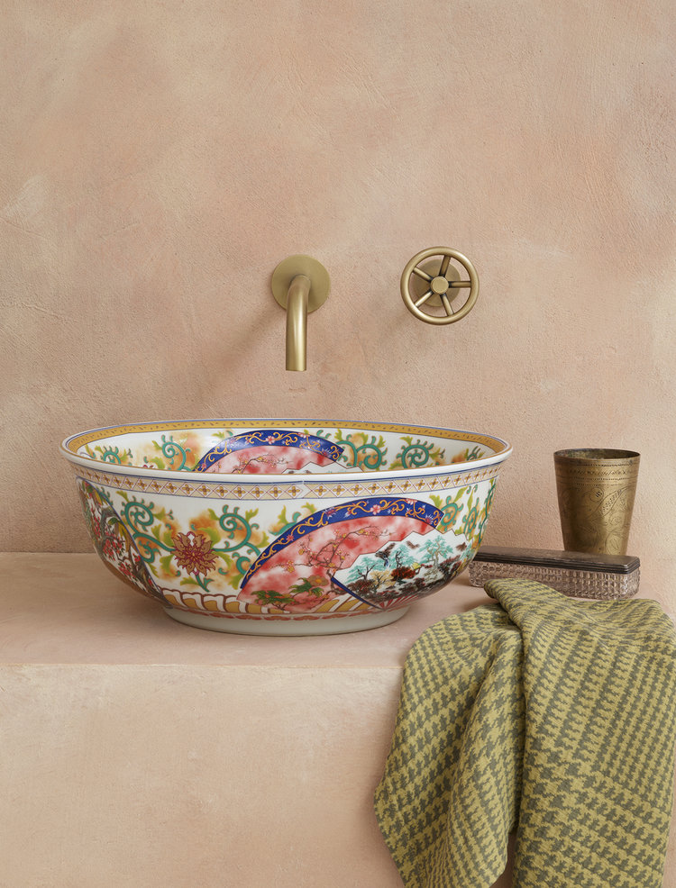 Handverzierte Waschbecken